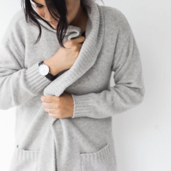 Nicole Bridger Cashmere "Protection" Cardigan in Grey, size 4 - Picture 2 of 9